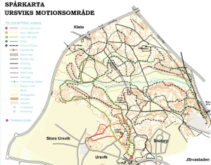 UrsvikXtreme spårkarta motionsområde Ursvik